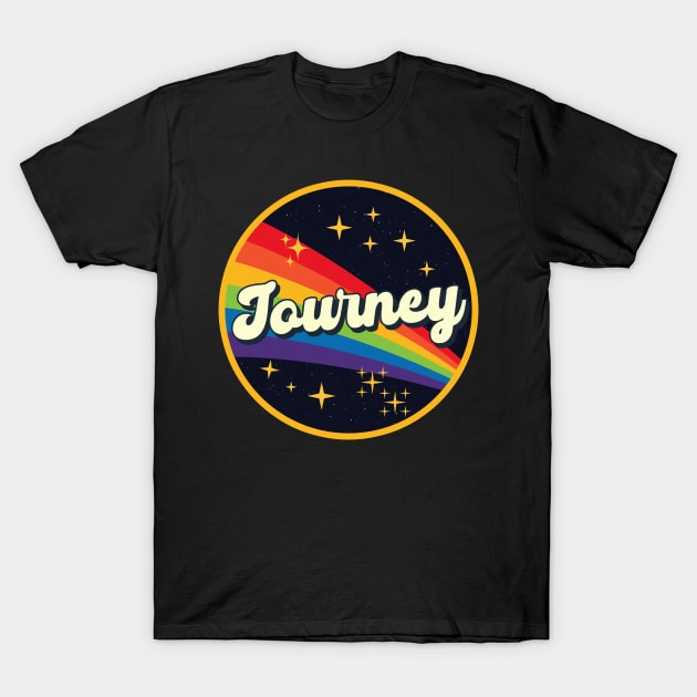 Journey // Rainbow In Space Vintage Style T-Shirt by LMW Art